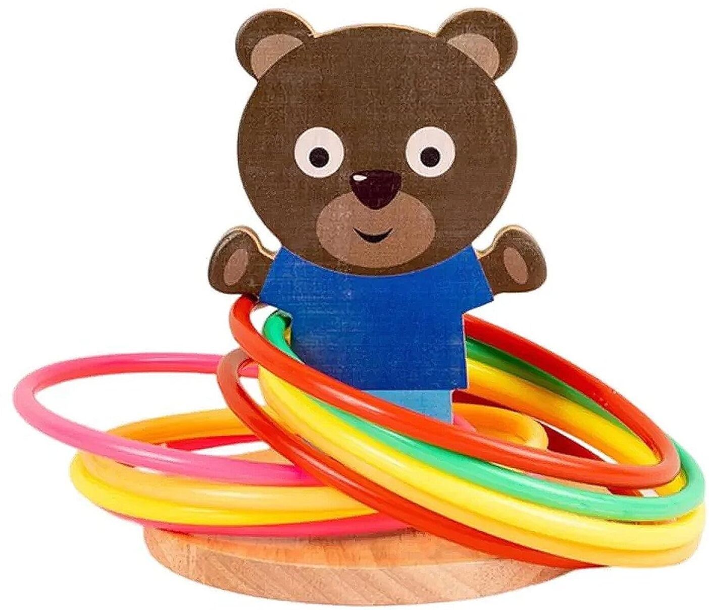 little mind Wooden Ring Toss Target Game for Kids Hand Eye Coordination Toy-picture-48