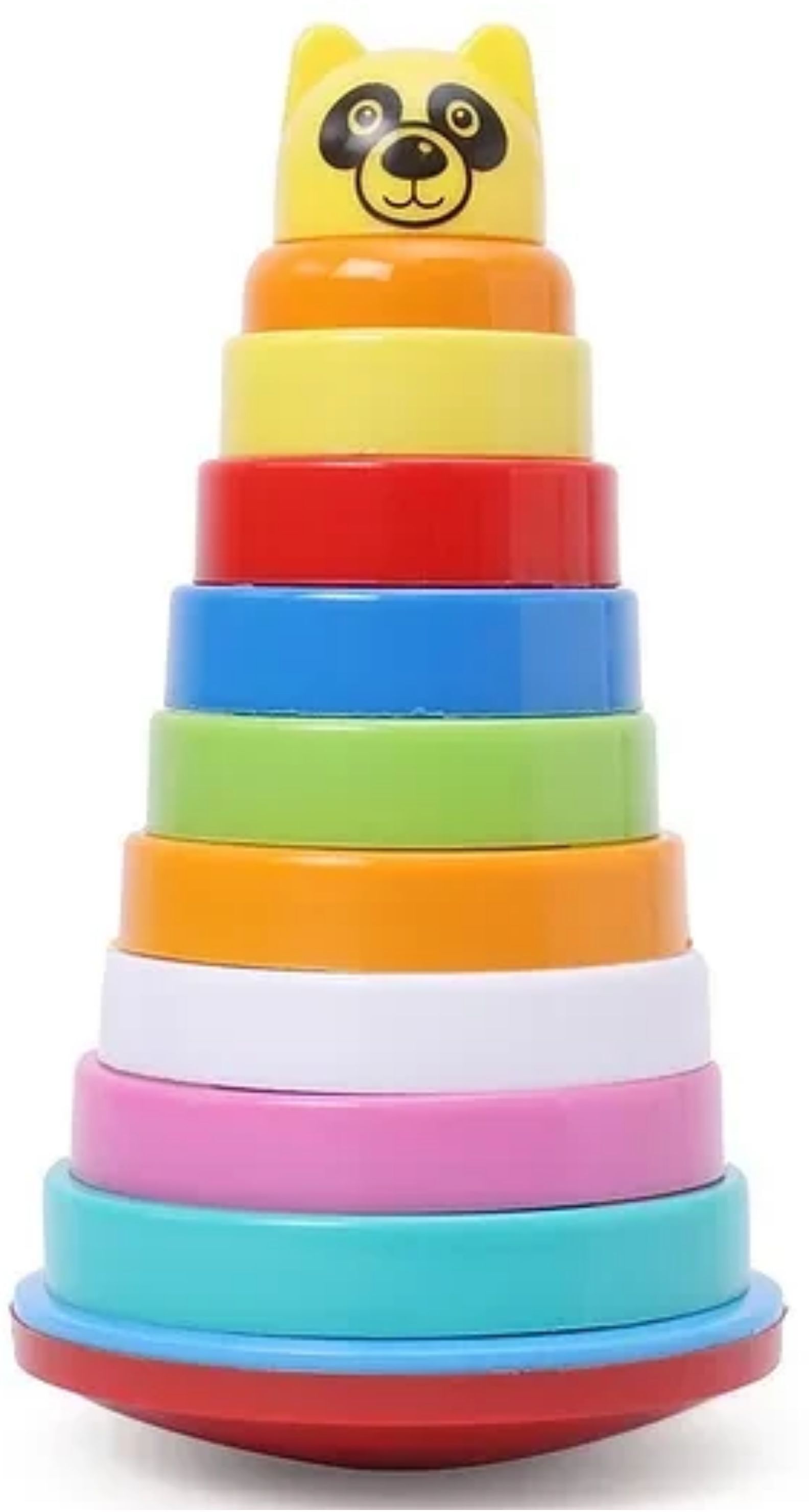 yuiop - Rock N Stack Sr - Stacking Toys For Kids - 9 Rings, 1 Post - Animal Face-picture-13