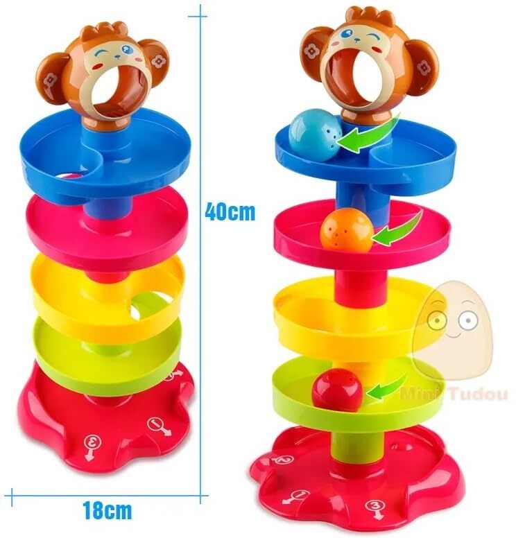 dorytoys Children Preschool Fun Stack 5 Layers Tower Ball Rolling-picture-15