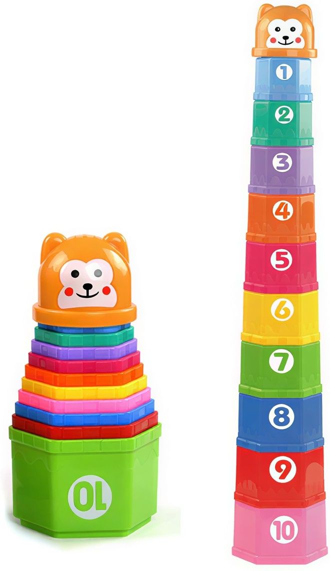 Stacking Hexagonal Cups Toy for Toddlers & Kids with Numbers & Alphabets-image-17