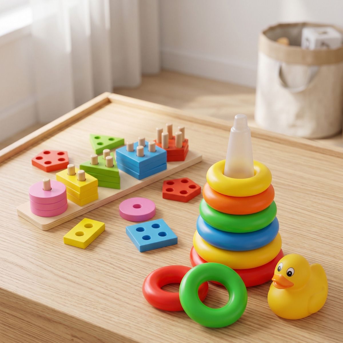kidzblend Combo Shape puzzle & Stacking Toy For Kids Fun Educational Toys-picture-26