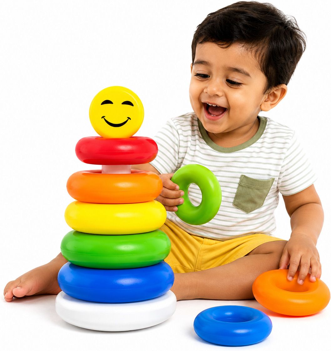 meeticreation Little's Junior Ring Stacking Toy 5 Rings Montessori Learning Toy for Babies-picture-11