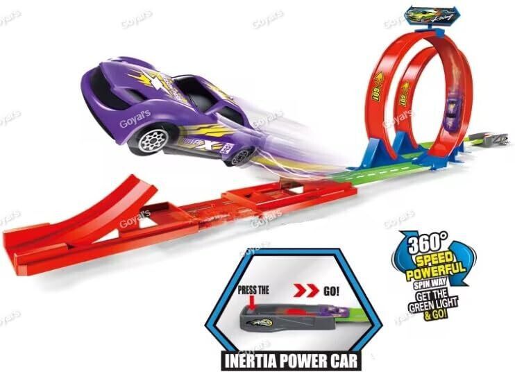 goyal's Double Loop Track Racing Car Launcher 360° Spin Way Toy-picture-26