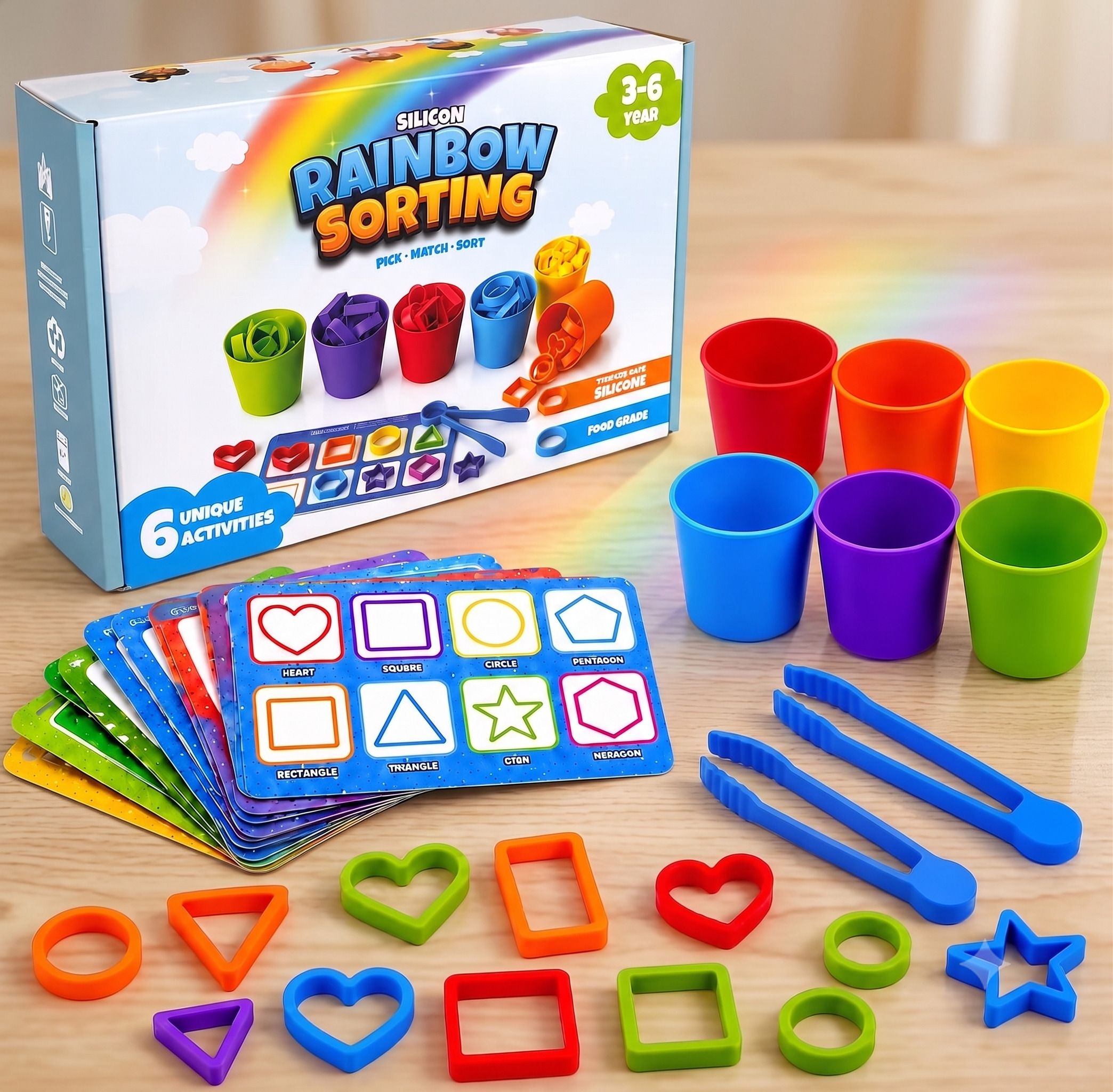 sthofy Montessori Educational Sorting Toy for Kids 3+ Stacking Toys-picture-33