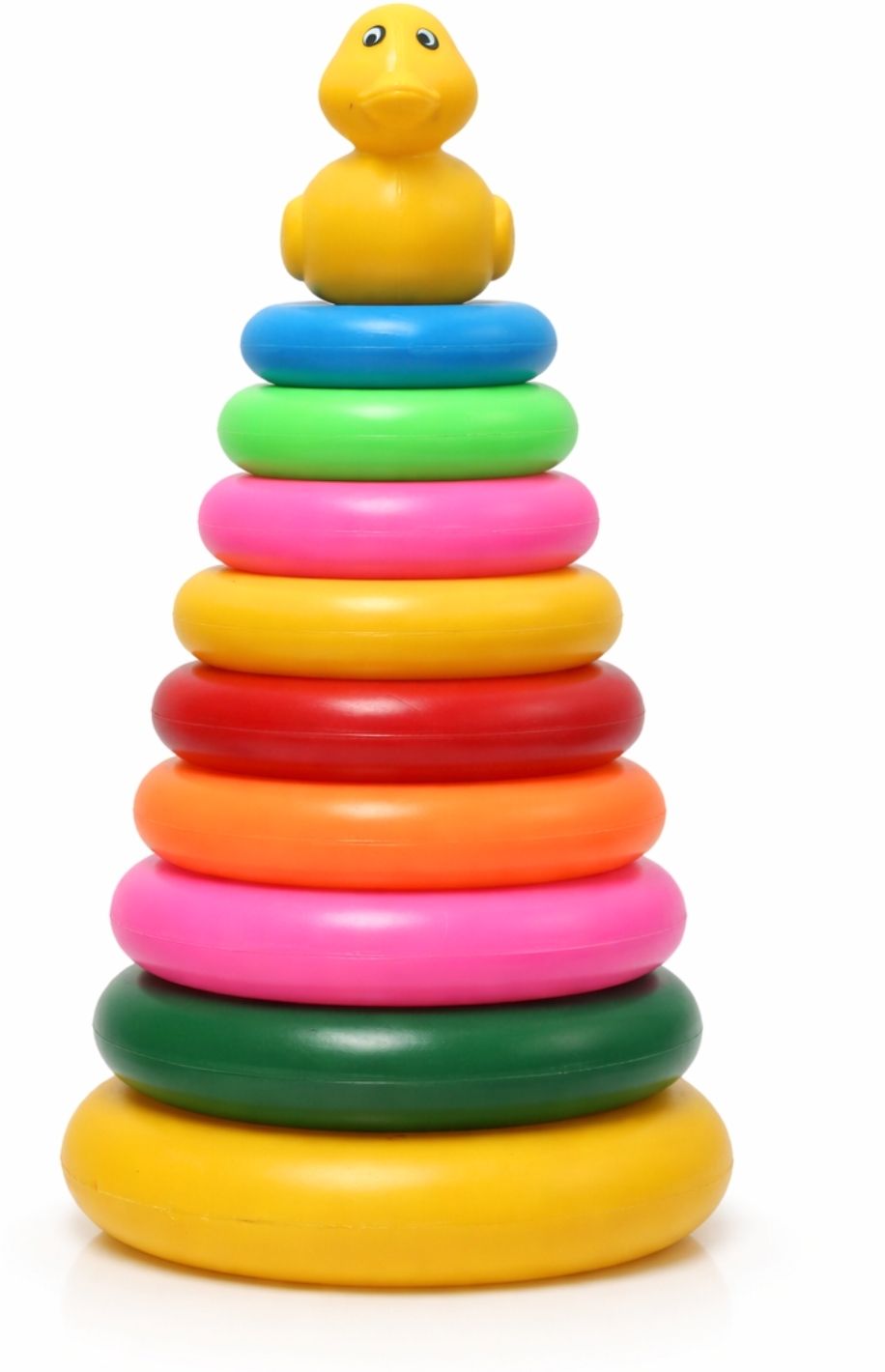Baby Stacking Rings Toy with Duck Topper Colorful Rainbow Ring Stacker for Kids-image-27