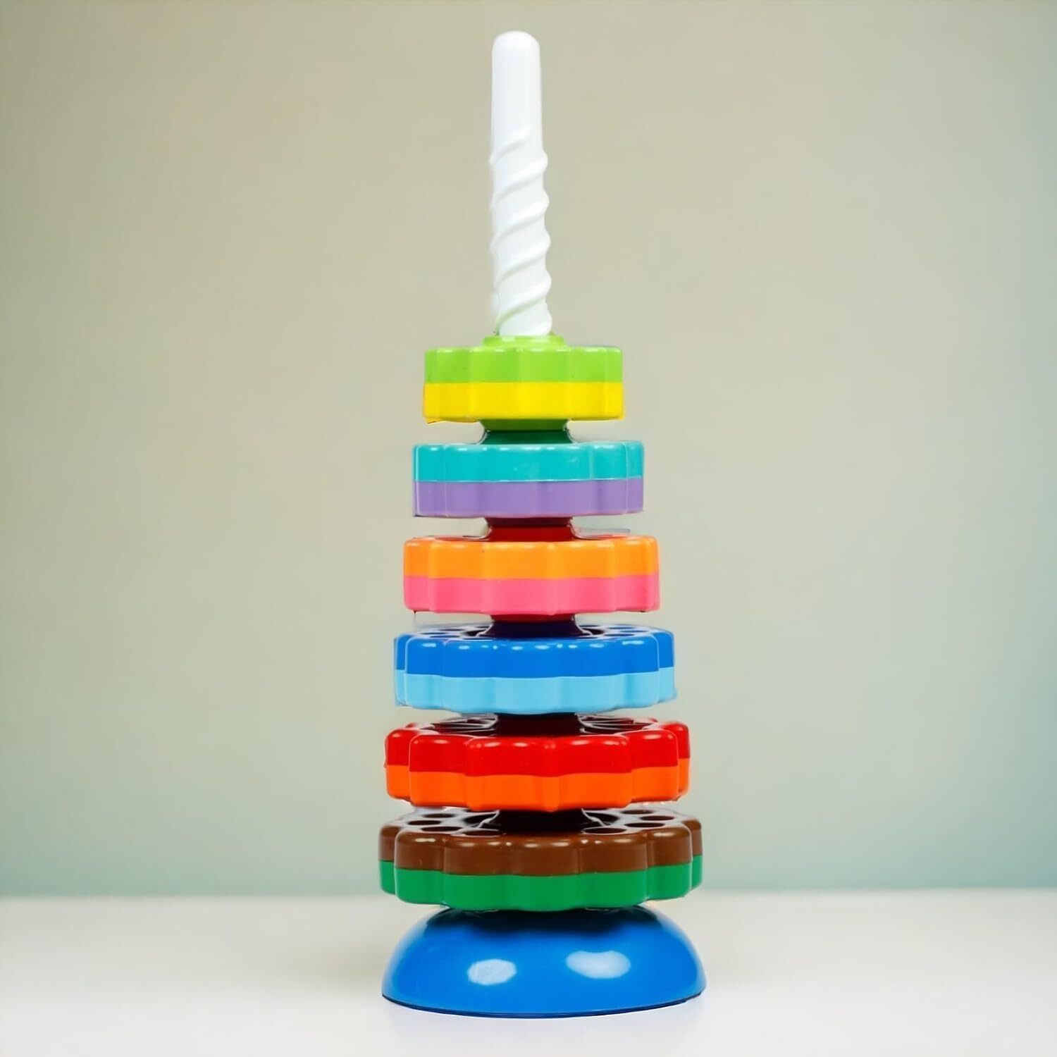 Baby Spin Stack | Building Blocks for Kids | Color Nest Stacker Toy-image-33