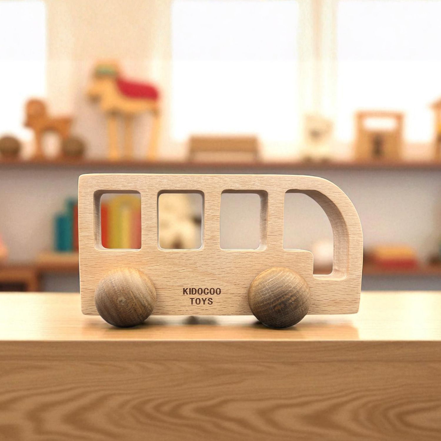 kidocoo toys Premium Wooden Bus | Bus Toy for Kids-picture-22
