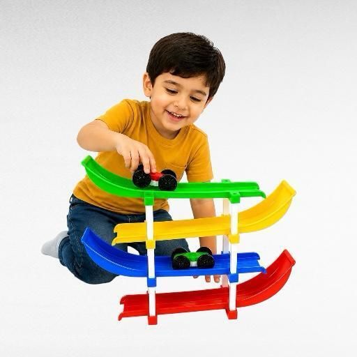 novexa 4 LEVEL GRAVITY RAMP RACER TRACK TOY WITH 2 MINI CARS ( 1-10 YEARS )-picture-12