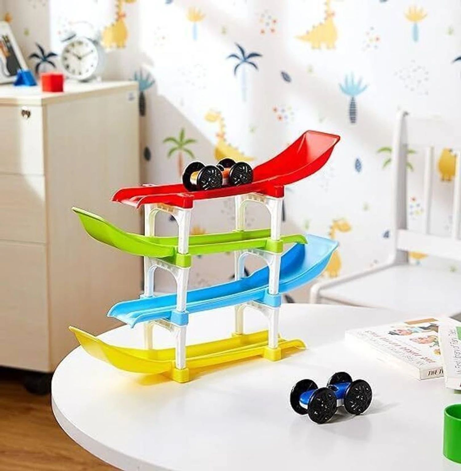 pahal Kids Racing Ramp Toy | 4-Level Car Ramp | Early Learning & Fun toy-picture-46