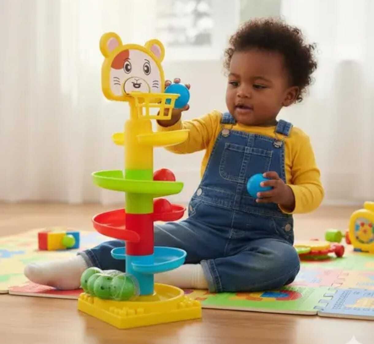 wesoulgifts 4 Layer Ball Drop and Roll Swirling Tower for Baby And Eye Catching colours-picture-16