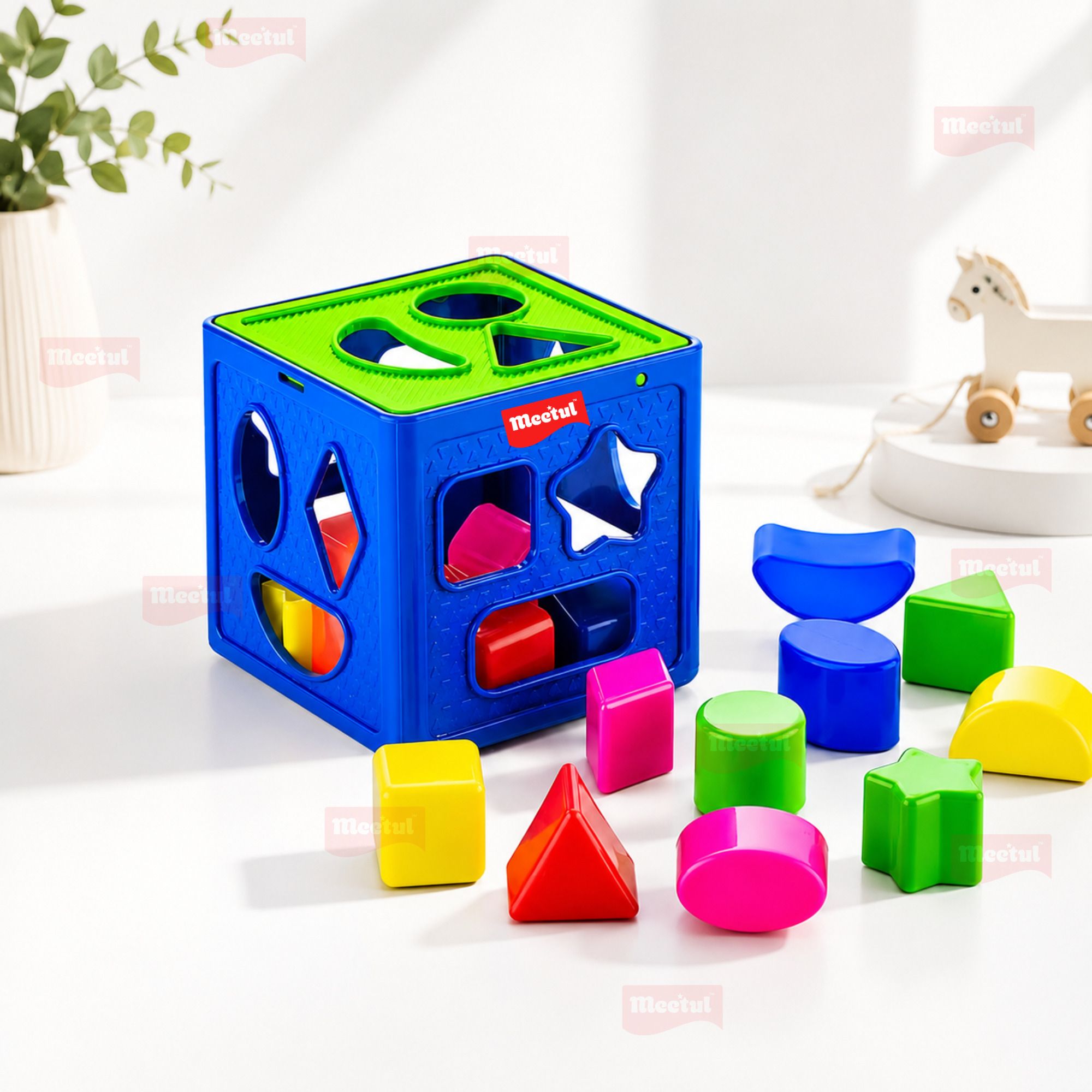 Shape Sorter Learning Cube Toy with 18 Colorful Shape Blocks for Kids 12+ Months-image-22