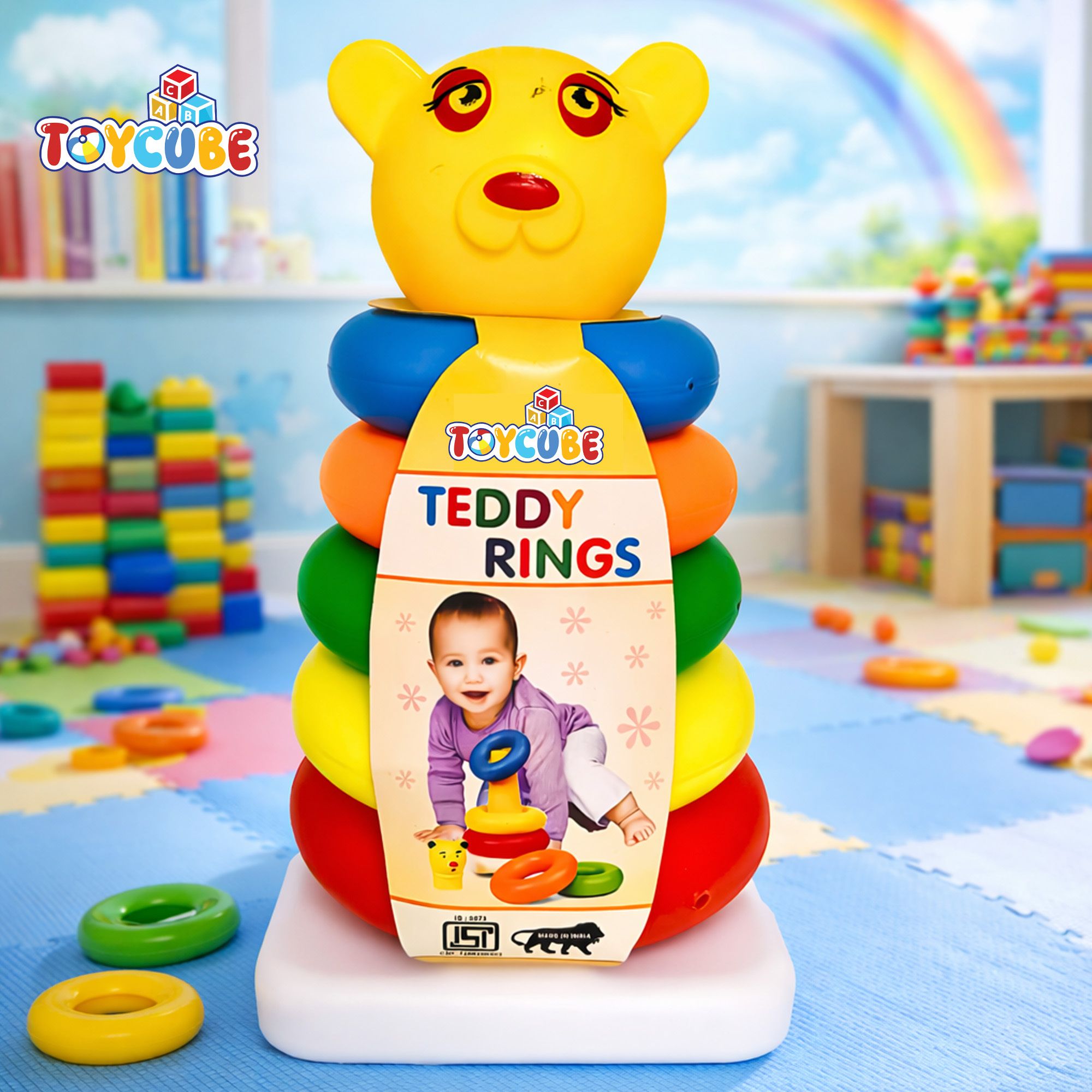 toycube Teddy 5 Rings Stacking Toy for Toddlers Educational Toy 1+ Years-picture-32