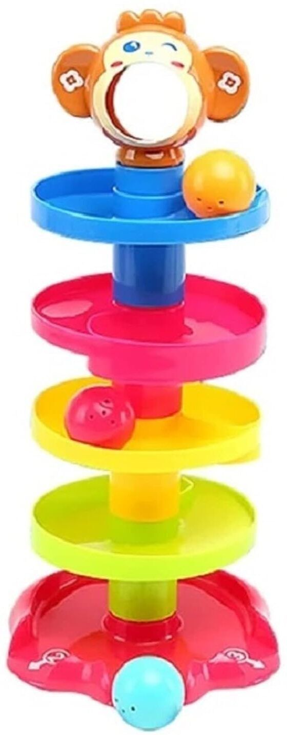 jasin and co Monkey Spiral Tower Roll Ball Drop Game – Fun Early Learning Toy for Toddler-picture-34