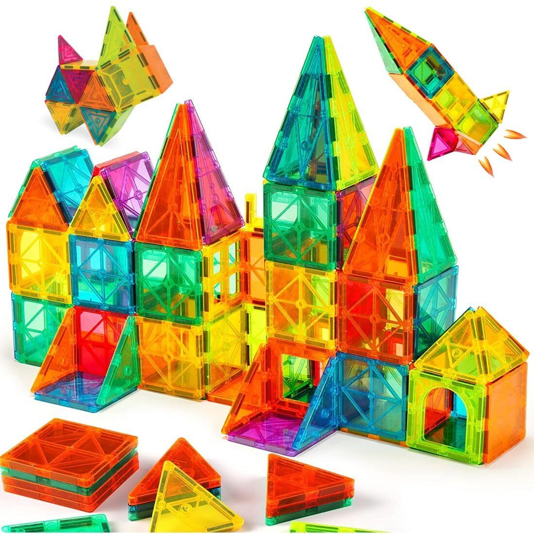extrawish Stacking Toys Magnetic Tiles for Kids Learning Educational Building Blocks Toys-picture-19