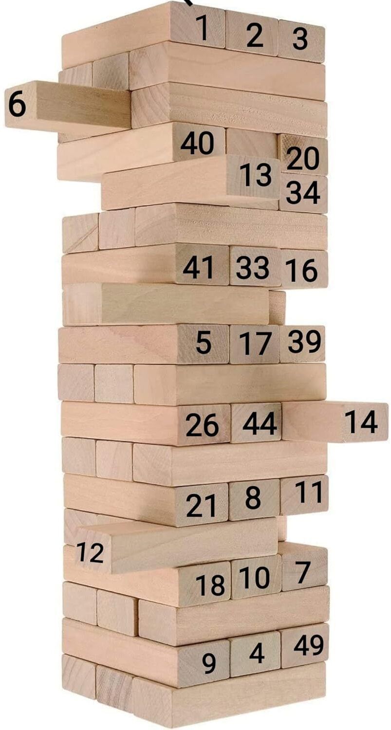 starlight sansar Wooden Stacking Tower Game 48 Pcs Birthday Gift For Kids Jenga Game-picture-25