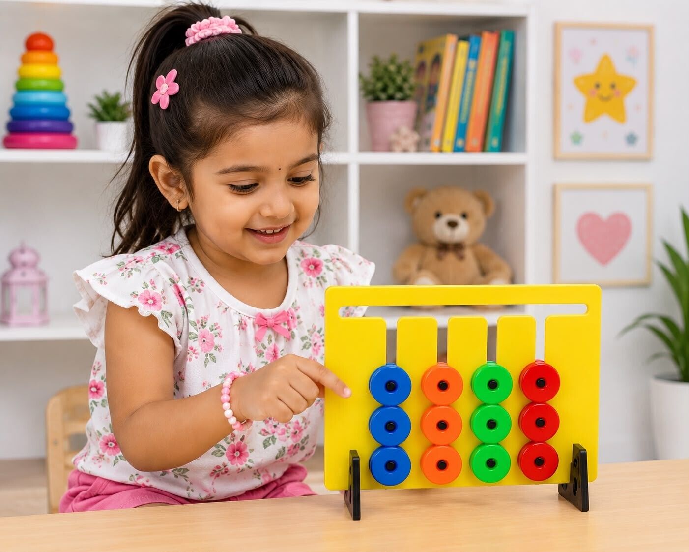 EDUCATIONAL ABACUS TOY FOR TODDLERS COLOR COUNTING LEARNING BOARD 1+ YEARS-image-10