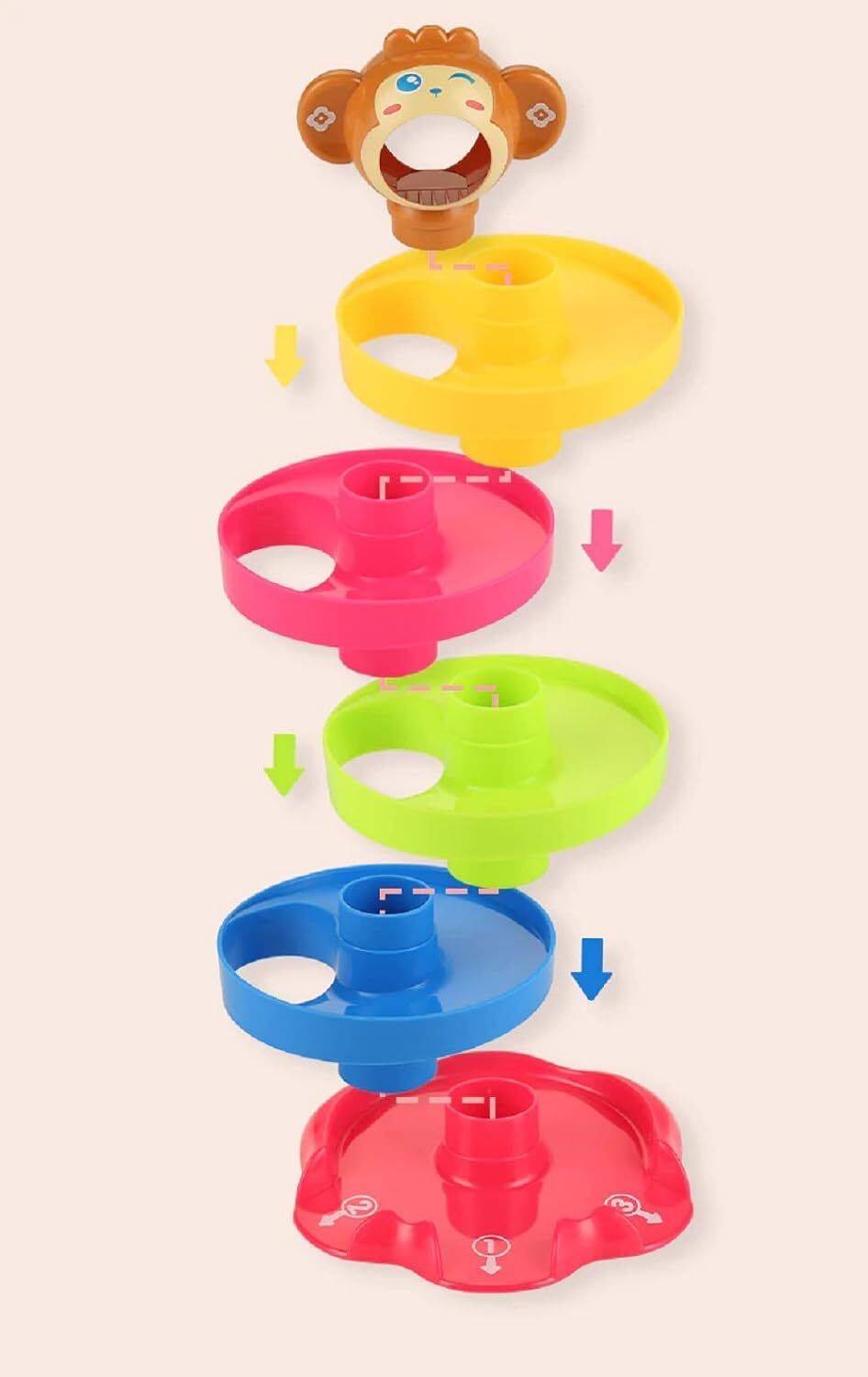 jipsy Premium Rolling & Swirling Ramp Roll & Ball Drop Tower for Babies Fun Toys-picture-46