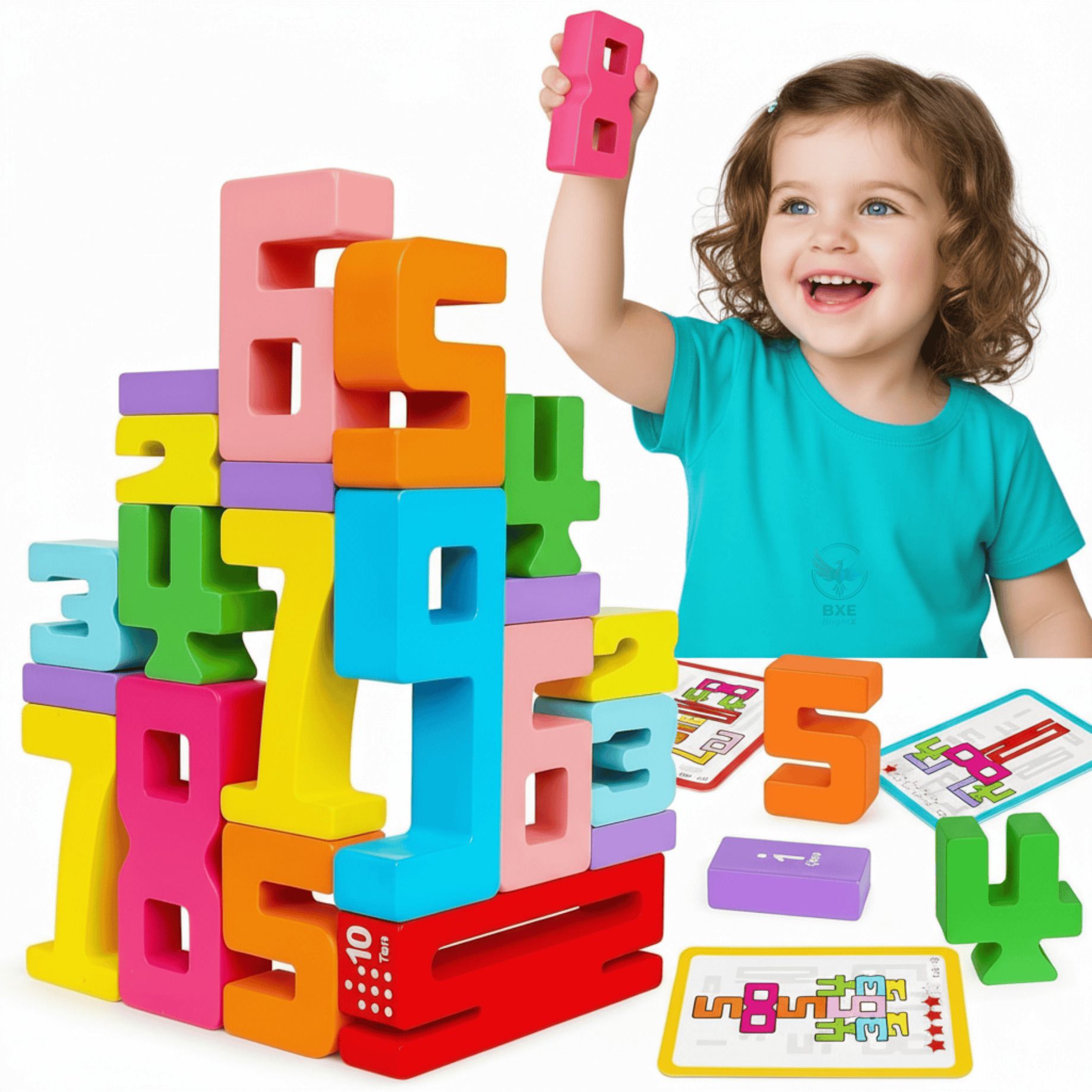 Wooden Number Stacking Toy | Montessori Math Learning for Toddlers-image-35
