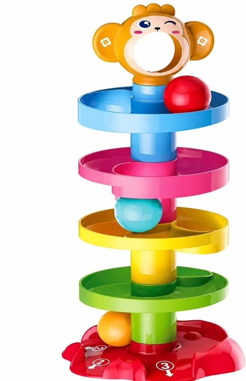 novexa BALL DROP TOWER TRACK TOY FOR KIDS | COLORFULL ROLLING BALL RAMP RACE GAME-picture-24