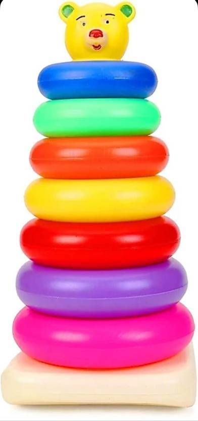 Plastic Teddy Rings, Jumbo stack up educational Ring tower Construction toys-image-21
