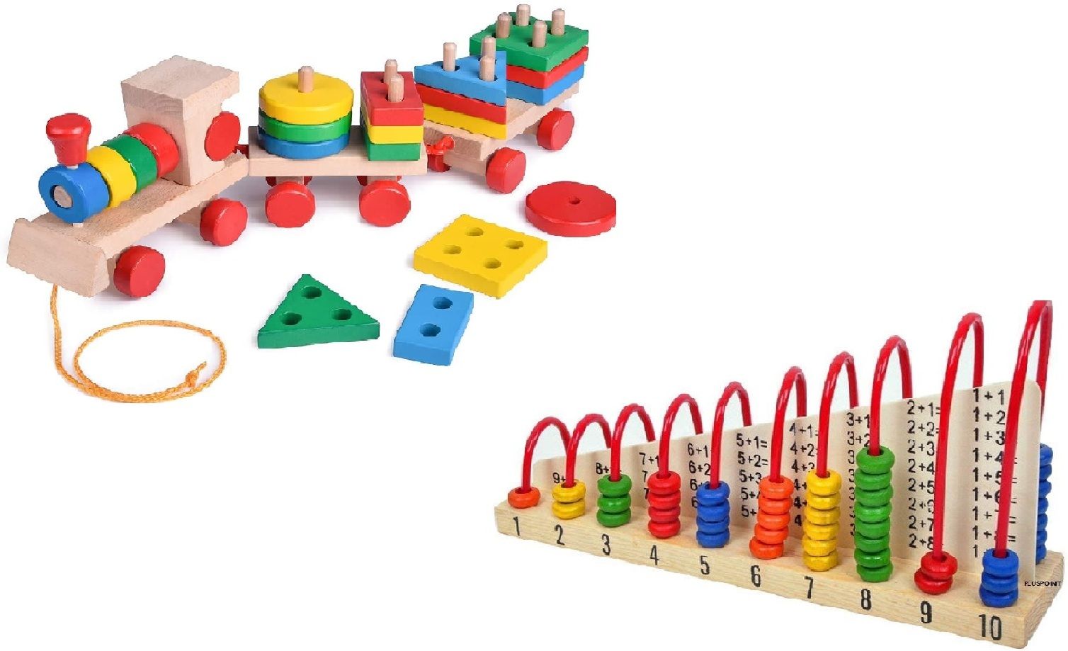 kishore collection Wooden Calculation Shelf &Train Toddler toys, Shape Sorter, Stacking Toys Combo-picture-16