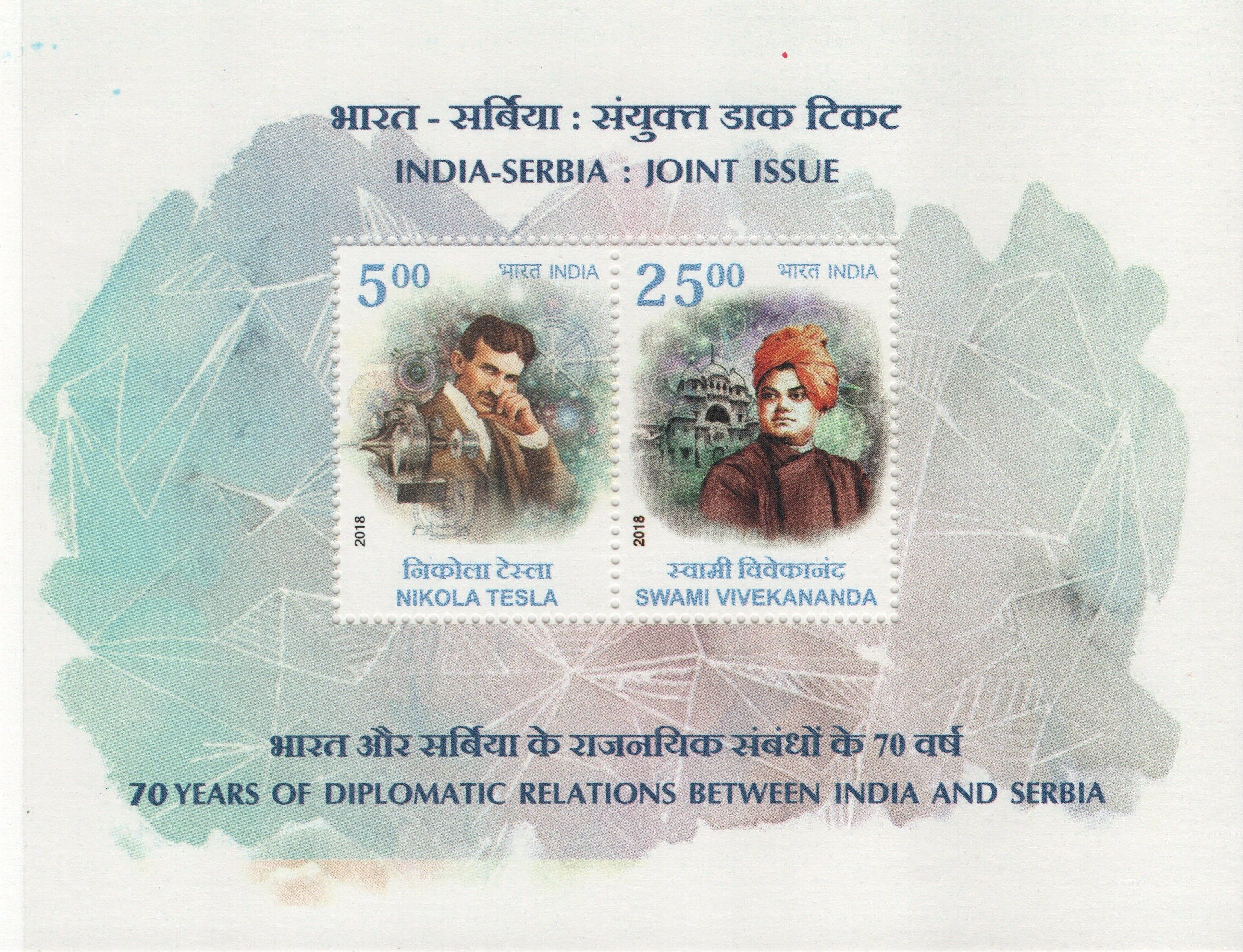 shobhaphila 2018 India Serbia joint Issue Miniature Sheet Stamp(15th Sept) Stamp Page Sheet-picture-41