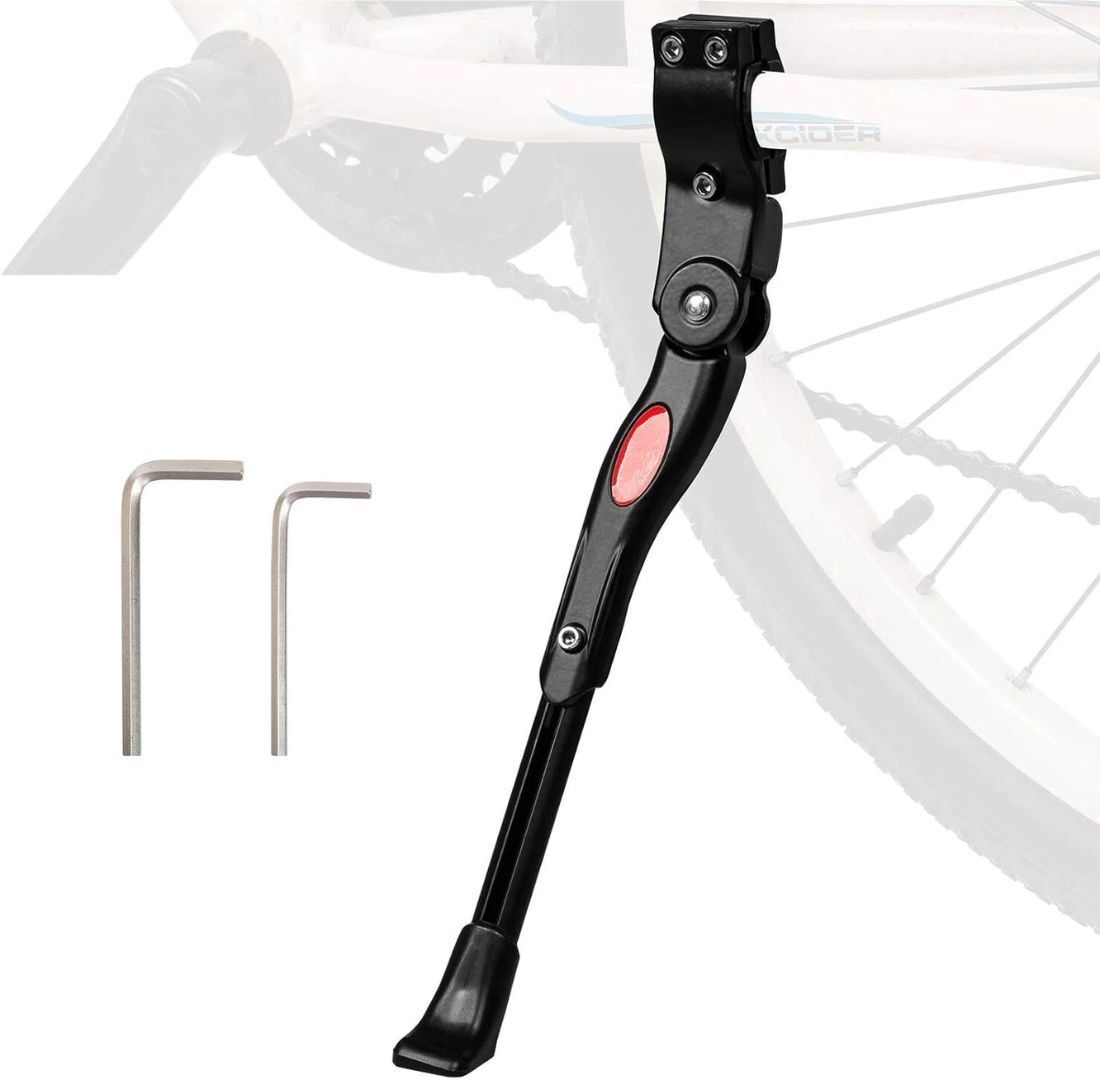 Adjustable Bicycle Kickstand Aluminum Alloy Bicycle Side Kickstand 2 Hexagon Cycling Stand-image-7