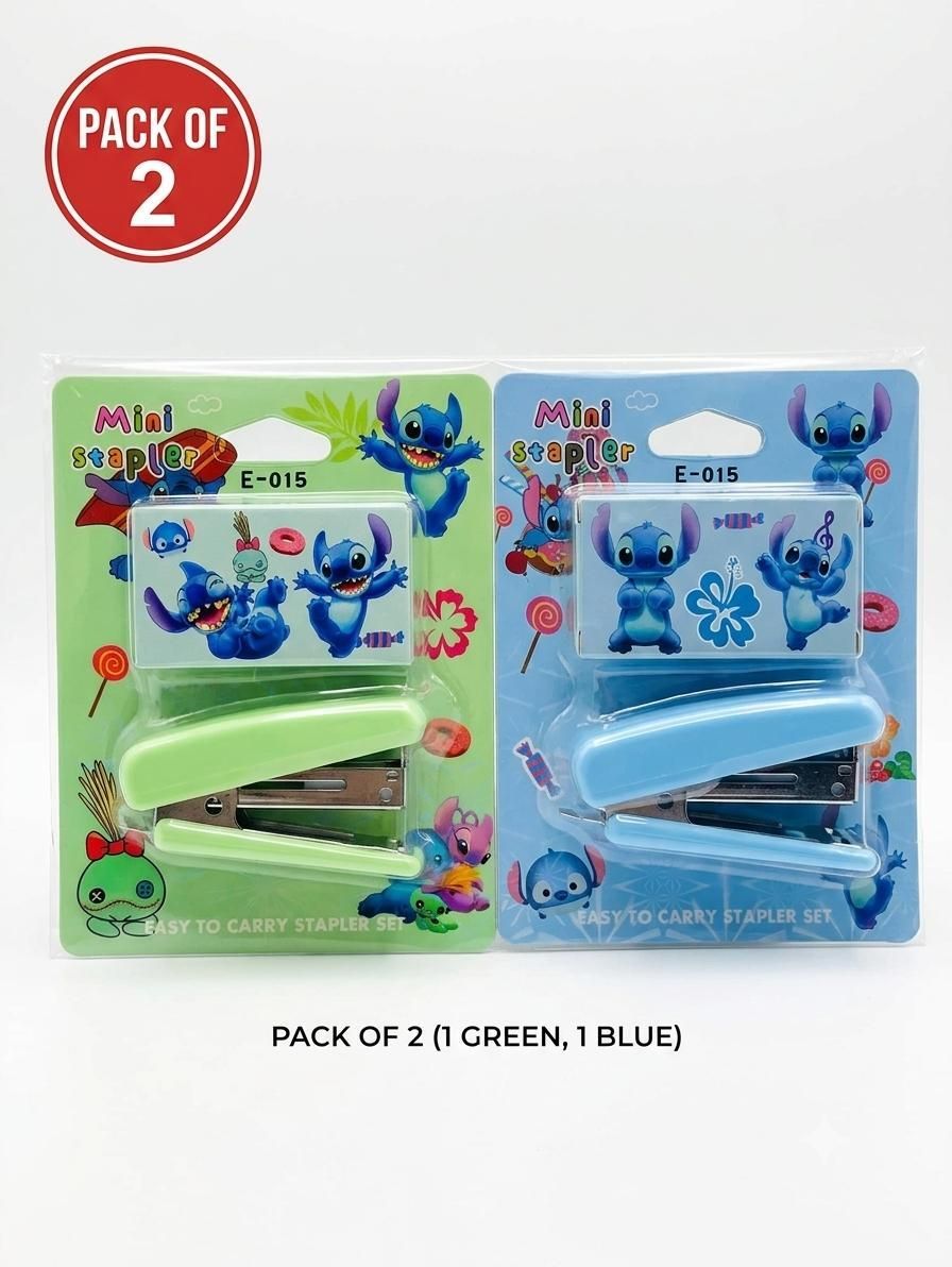 2 Pack Mini Portable Stapler Set with Staple Pins|Cute Office & Stationery Gift NA Stapler-image-28
