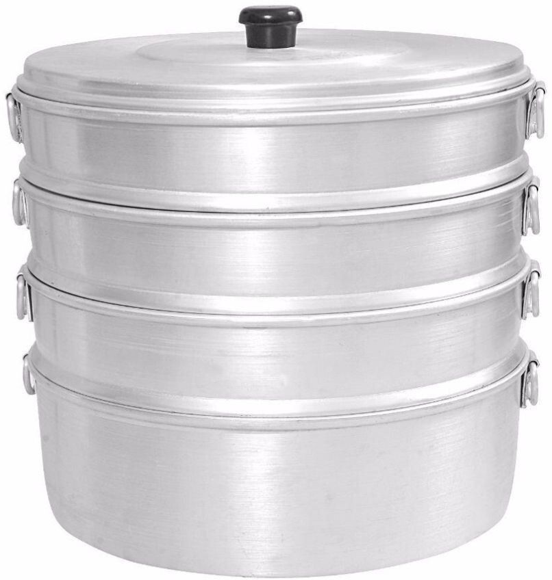 kc Momos Steamer Diamm: 8 Inch with 4 Tier Aluminium Steamer-picture-18