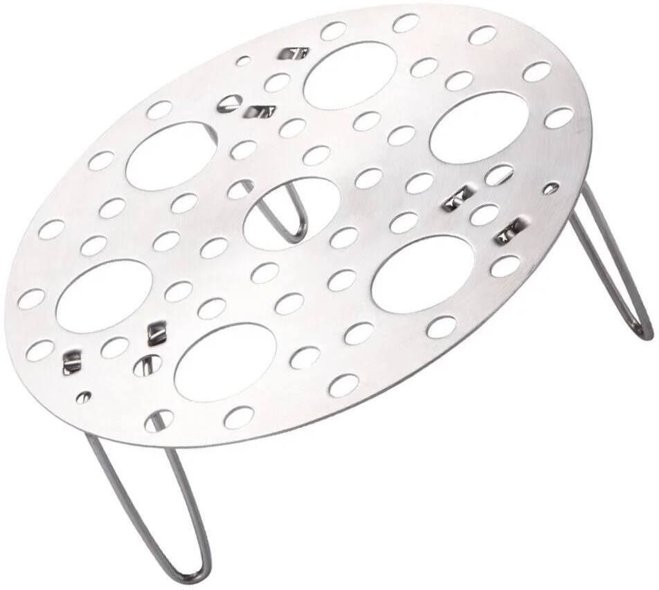 Stainless Steel Round Egg Steamer Rack Heatproof Stackable 7 Holes Stand Egg Box Egg Steamer Rack Trivet-image-42