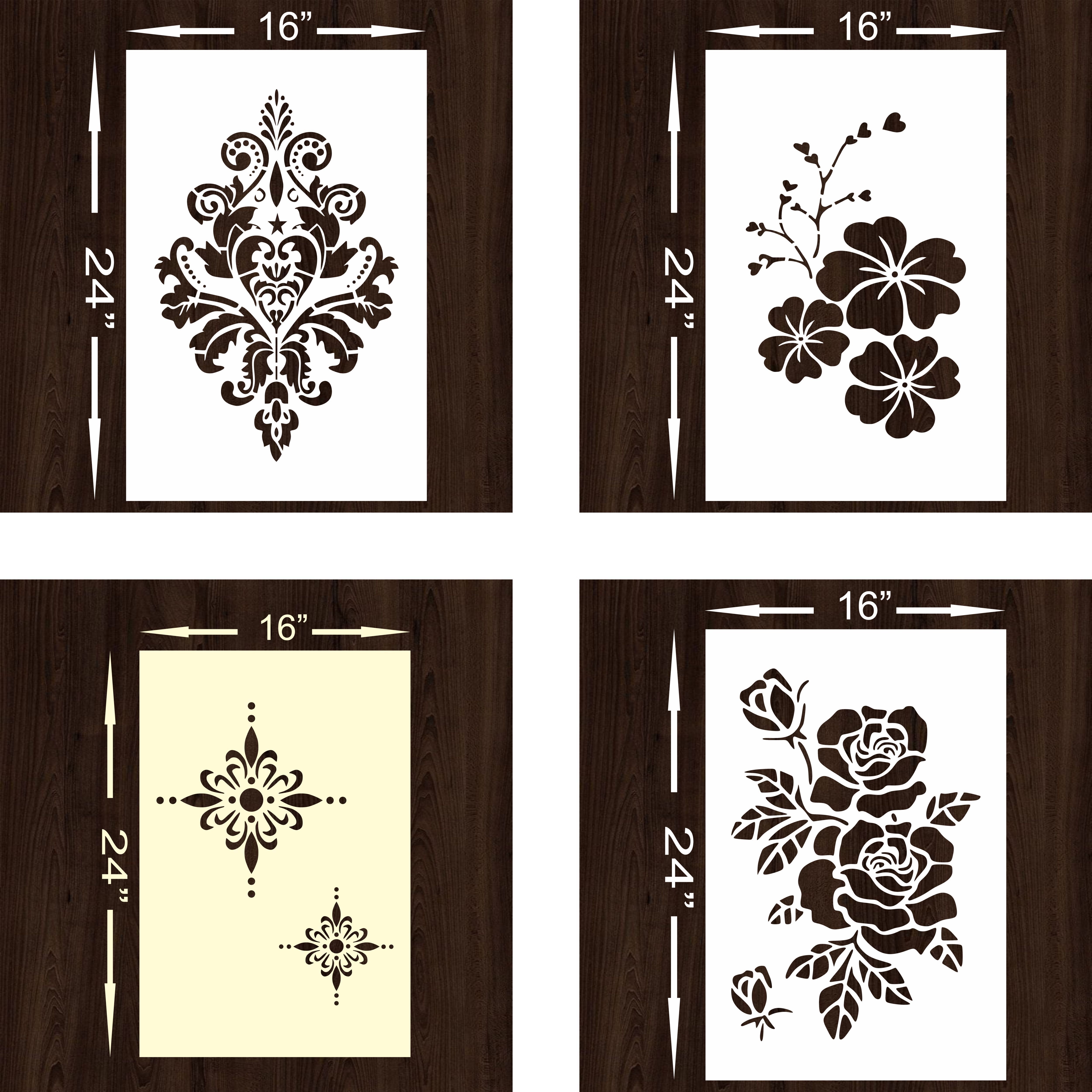 flexishine decor Size- 16X24 Inch, Theme- Classy (2040) DIY Painting Suitable For Bedroom, Drawing Room & Office Decoration Home Wall Arts Stencil-picture-33