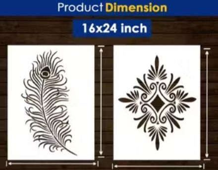 flexishine decor Size- 16X24 Inch, Theme- Classy (0.13) DIY Painting Suitable For Bedroom, Drawing Room & Office Decoration Home Wall Arts Stencil-picture-27