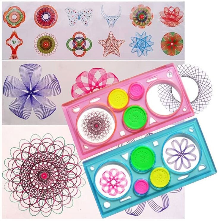 daizens Design Ruler Spirograph Geometric Ruler |Learning Set|Gift Set|Art & Craft Set For Students Geomatry Stencil-picture-15