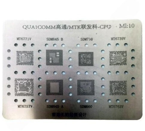 babatools Bga Stencil For MI 10 Bga Stencil For MI 10 Bga Stencil For MI 10 Stencil image 1