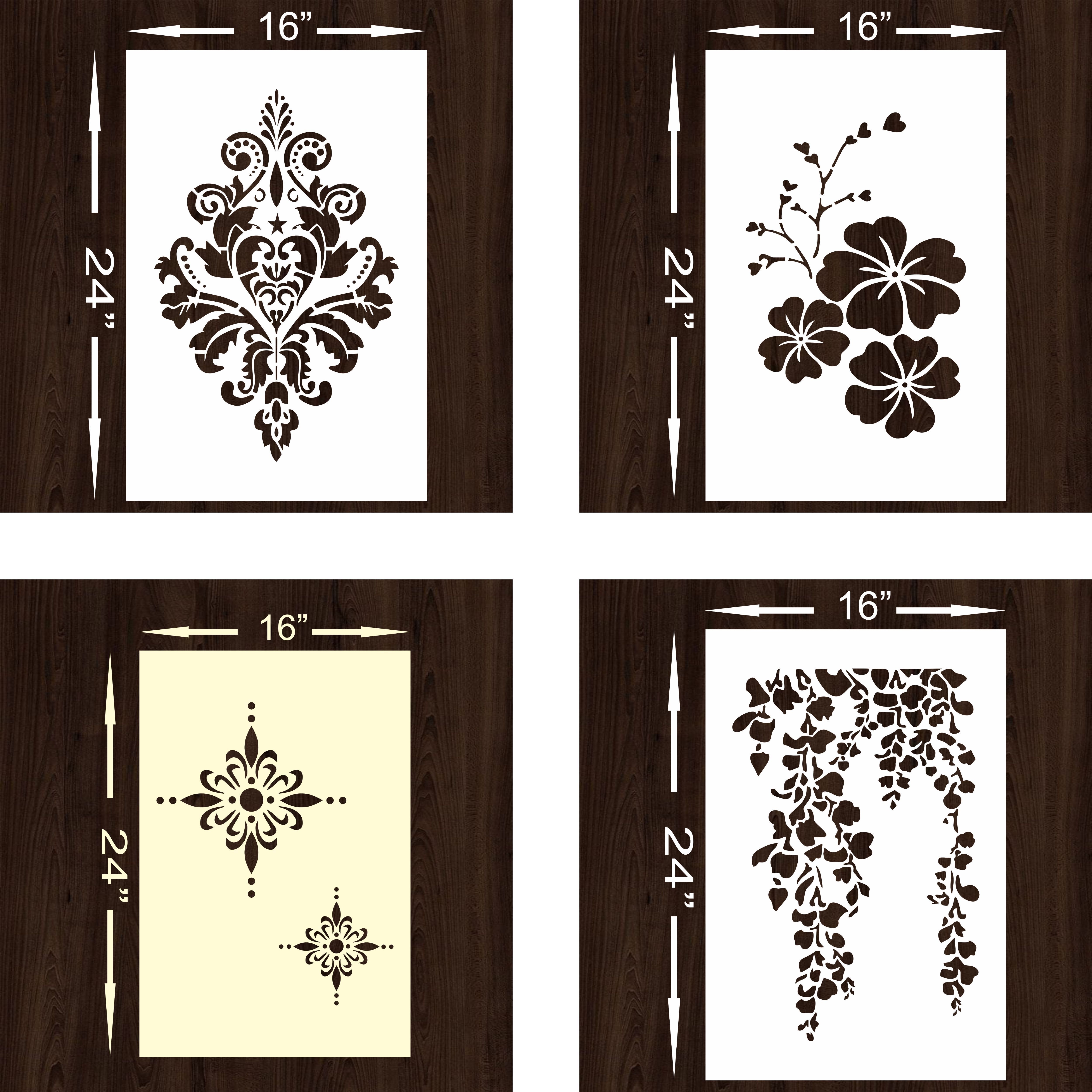 flexishine decor Size- 16X24 Inch, Theme- Classy (2041) DIY Painting Suitable For Bedroom, Drawing Room & Office Decoration Home Wall Arts Stencil-picture-23