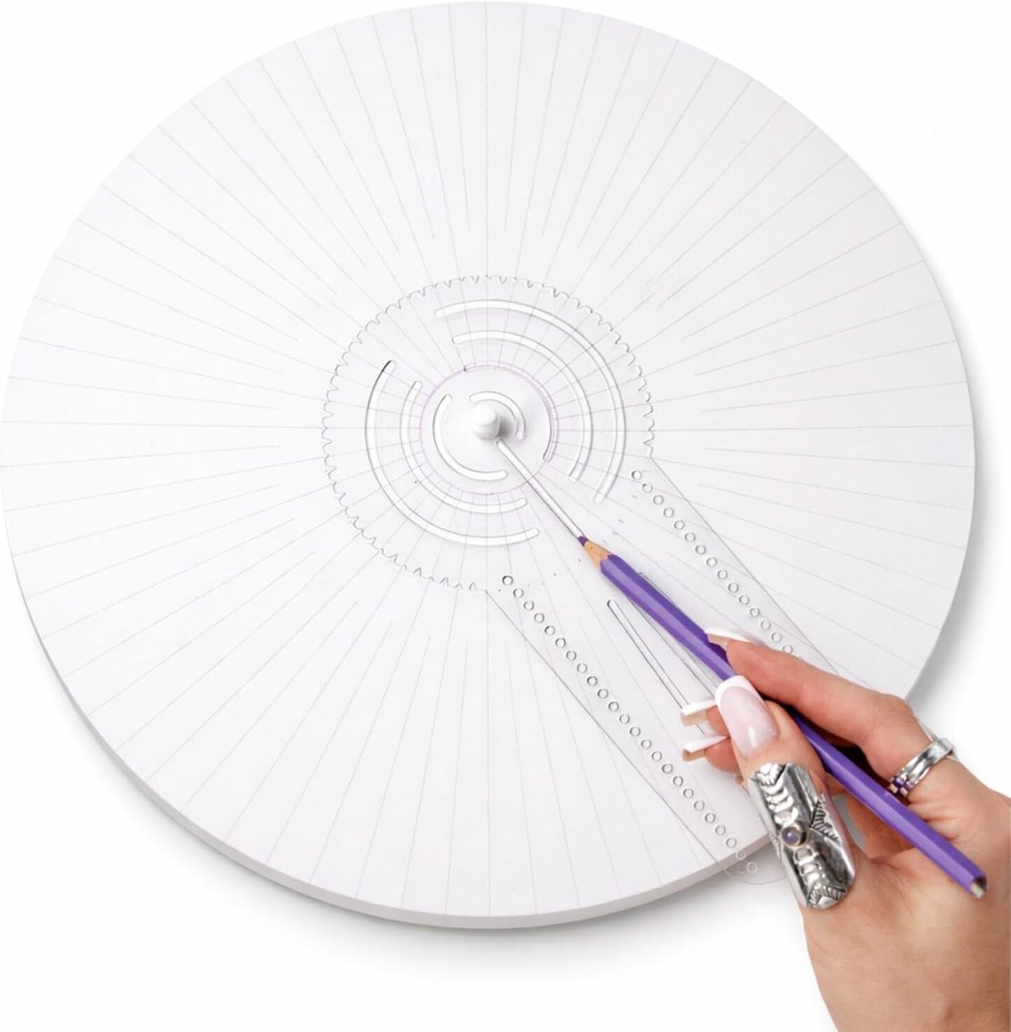 morel 1PCS Circular Mandala Drawing Ruler Kit – Transparent Art Tool 1PCS Circular Mandala Drawing Ruler Kit – Transparent Art Tool STENCIL Stencil-picture-43