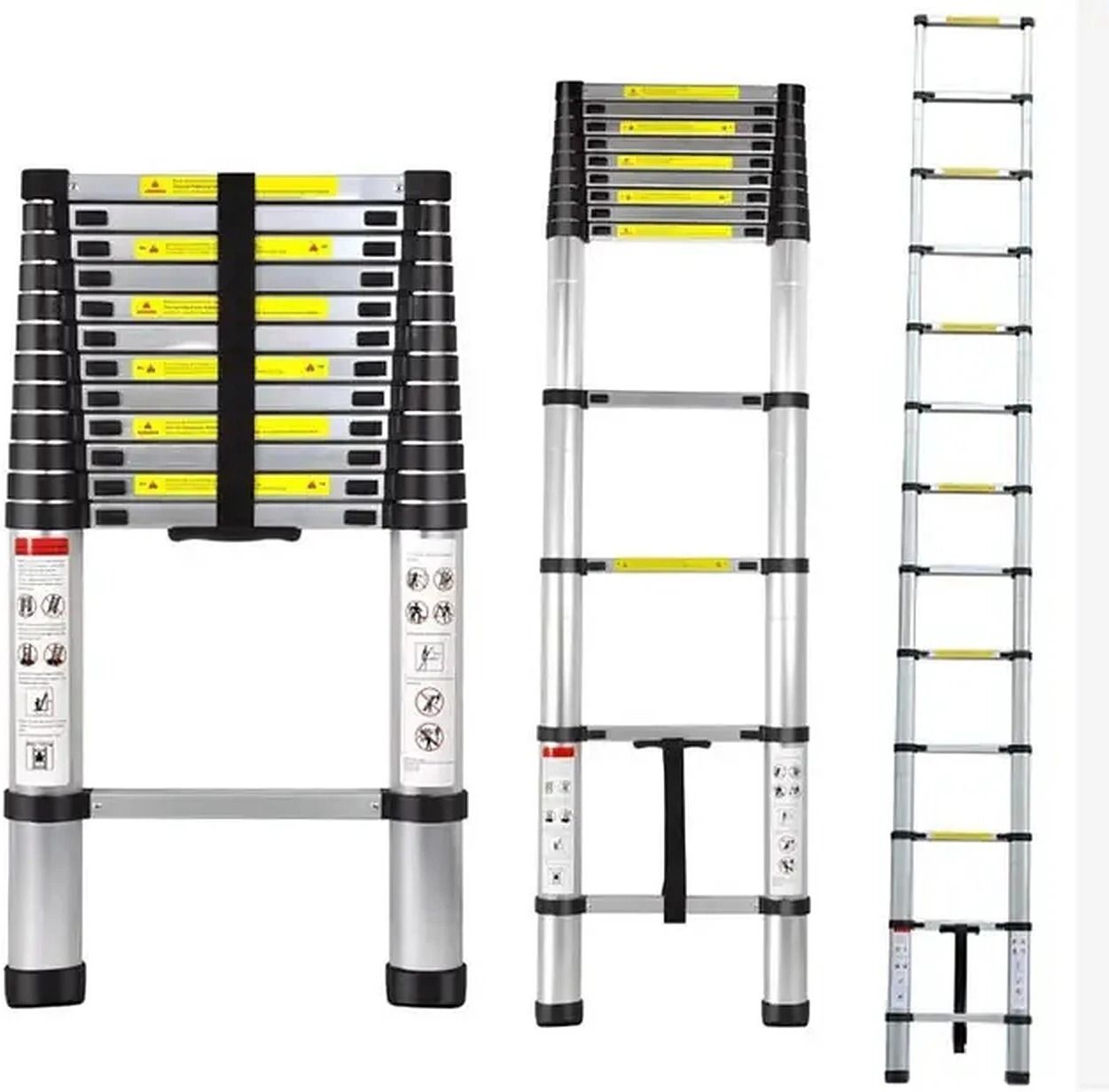 13 Feet Portable Lightweight Compact Ultra Stable 3.8 Meter Telescopic Aluminium Ladder-image-44