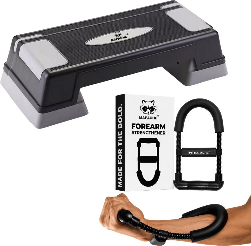 75.5cm Aerobic Stepper with Forearm Strengthener for Wrist & Arm Workout Stepper-image-1