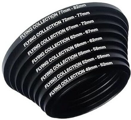 FLYING COLLECTION 49-52, 52-55, 55-58, 58-62, 62-67, 67-72, 72-77, 77-82mm Metal Step Up Rings { 49mm to 82mm } Step Up Ring-image-45