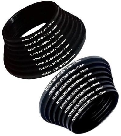 FLYING COLLECTION STEP UP & DOWN RING SET COMBO Step Up & Down Ring Set, 49-82mm & 82-49mm Metal Step Up & Down Ring ( 82-49mm ) Step Up Ring