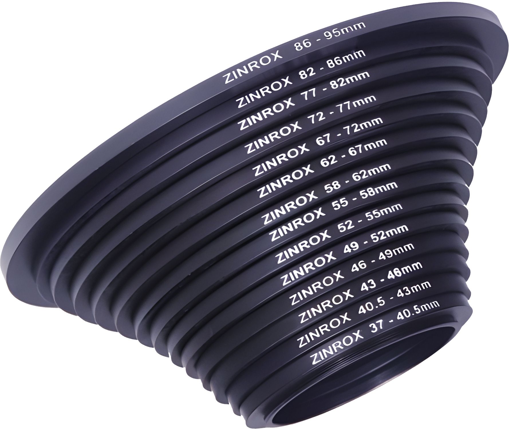 ZINROX 37mm to 95mm Step Up Lens Filter Adapter Rings, Set Of 14 Pcs - Stepping Up Ring Step Up Ring