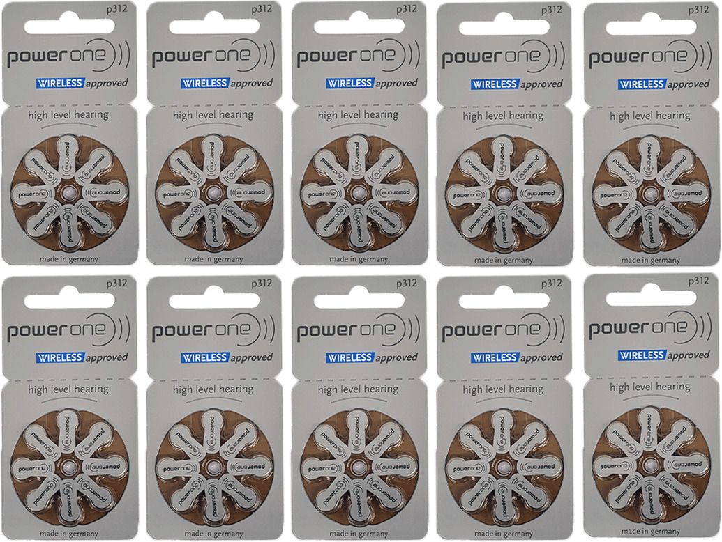 PO-312 hearing aid cell pack of 80 cell (10 strips) Battery-image-21