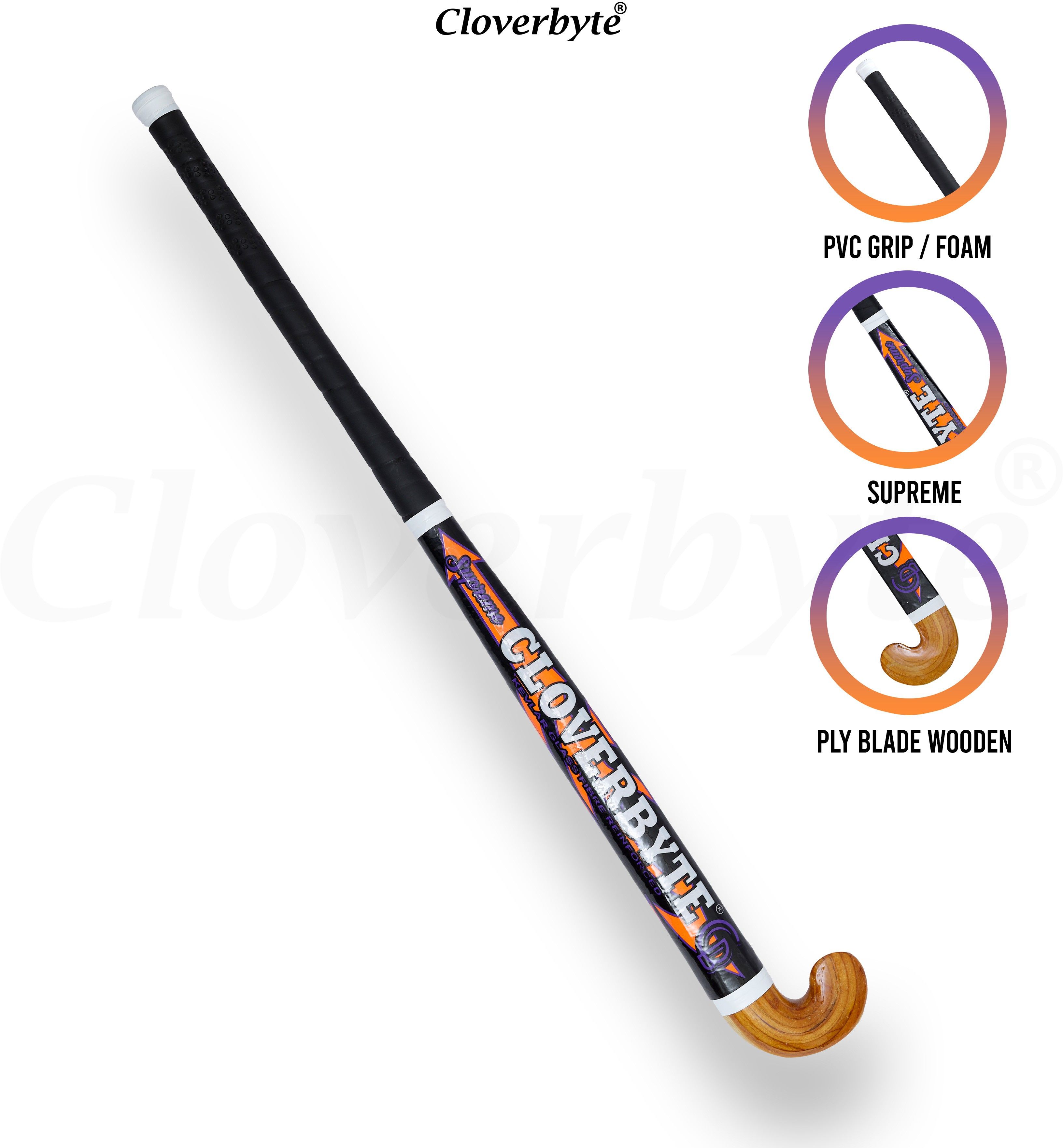 Supreme Orange Practice Hockey Double Fiber Four Ply Handle Foam Grip Hockey Stick - 93.98 cm-image-30