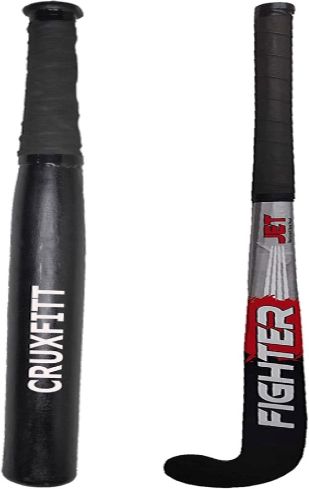 Solid Wooden Basebat Combo with Hockey Stick for Men Practice Hockey Stick Hockey Stick - 91.44 cm