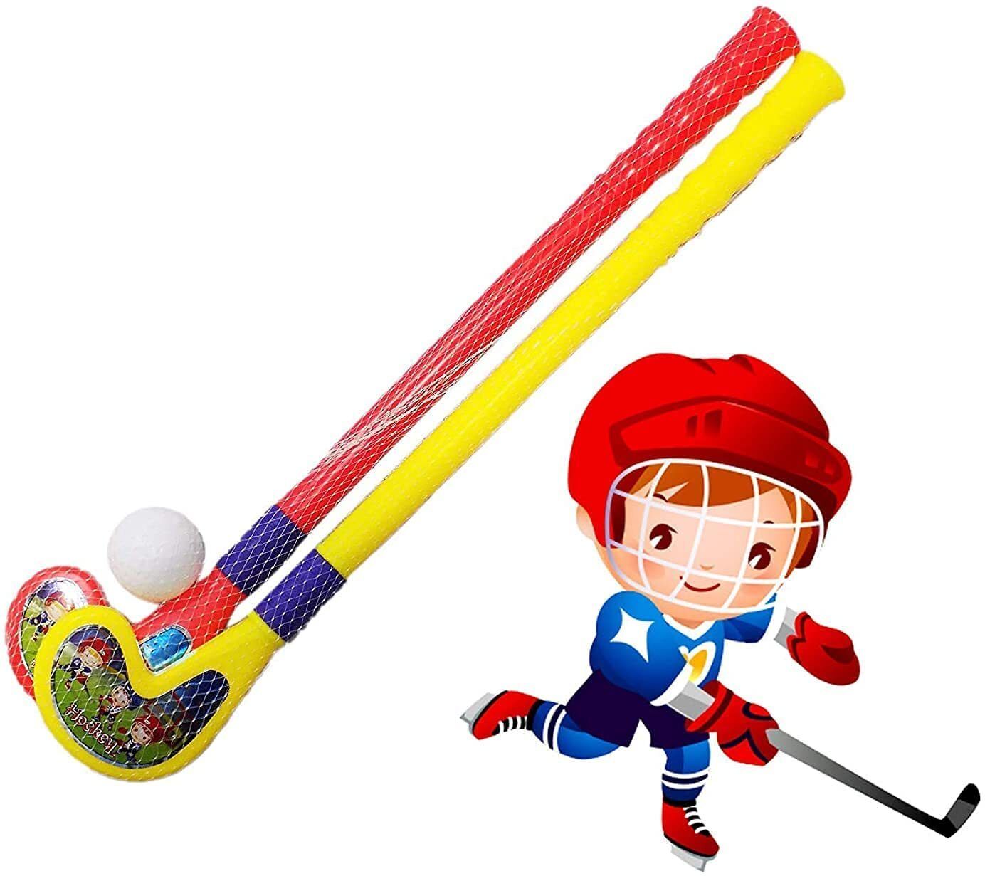 Hockey Stick for Kids 2 Hockey Sticks 2 Ball Kids (3-6Year) Set of 2 Hockey Stick - 24 inch