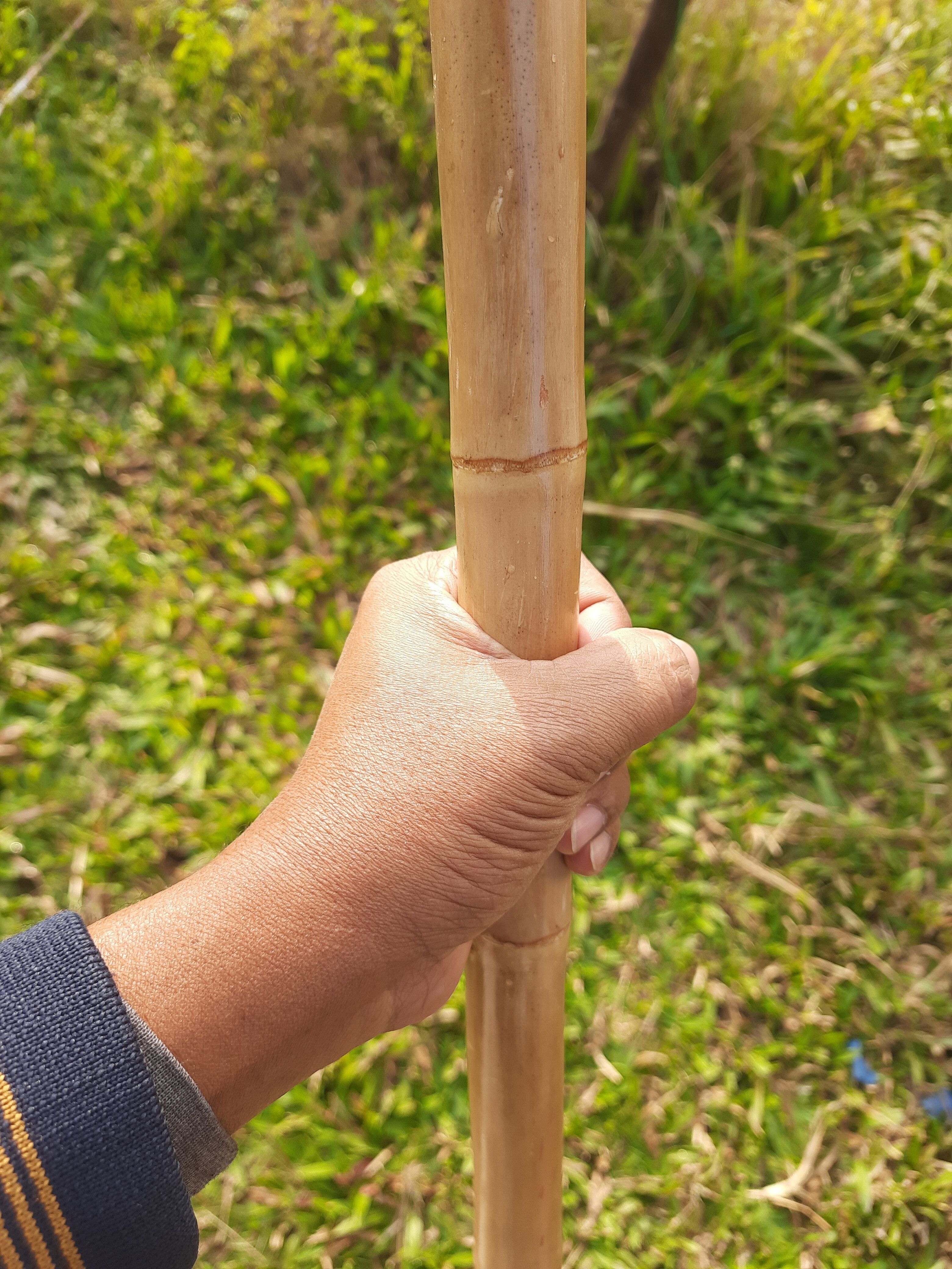 3 Feet Bamboo Cane (40 mm thick) Walking, Self Defense Police, Security, Health Support Stick - 36 inch-image-30