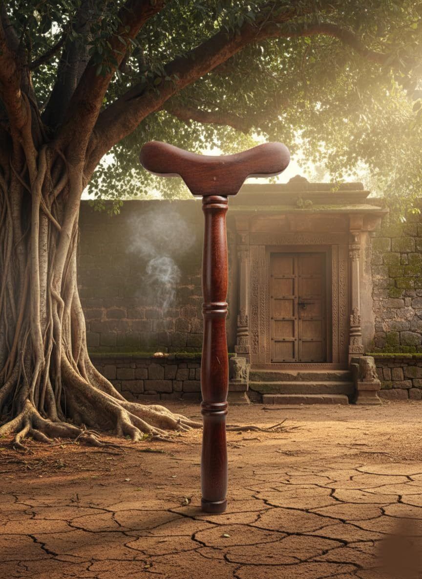 bhakti shringar Yoga Danda Meditation Stick | for Mala Jaap, Mantra Dhyan & Yoga Asanas Support Stick - 18 inch-picture-28