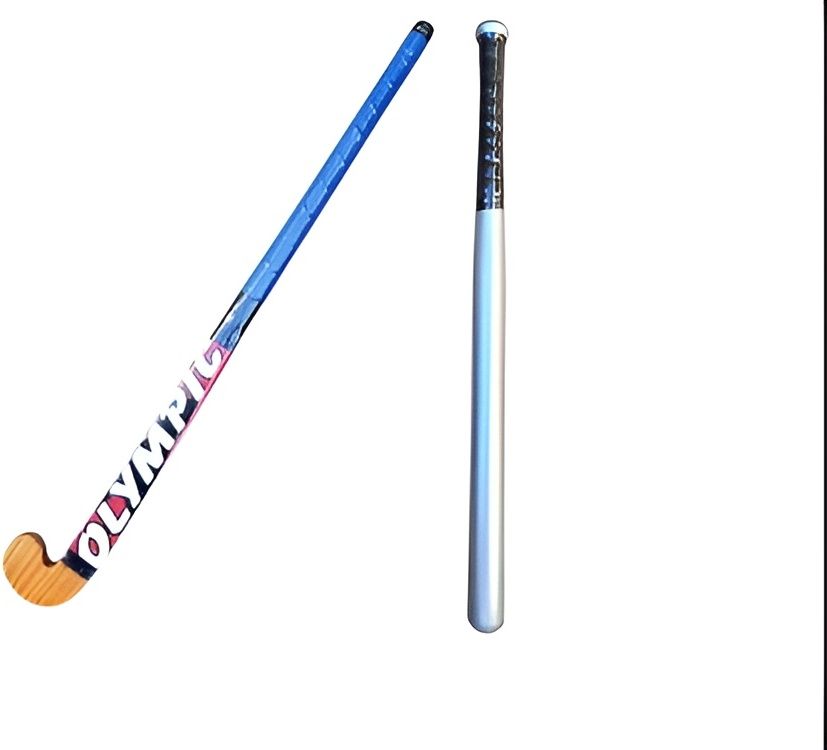 Combo Set Wooden Hockey Stick With Basebat For Heavy Duty And Outdoor Games Hockey Stick - 36 inch-image-36