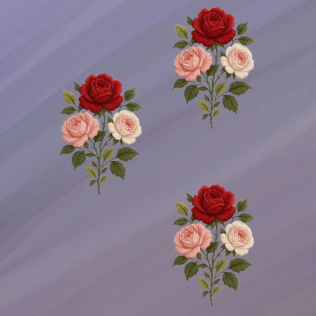 10 inch Detailed Floral Embroidery Decorative Fabric Clothing Patch Self Adhesive Sticker-image-45