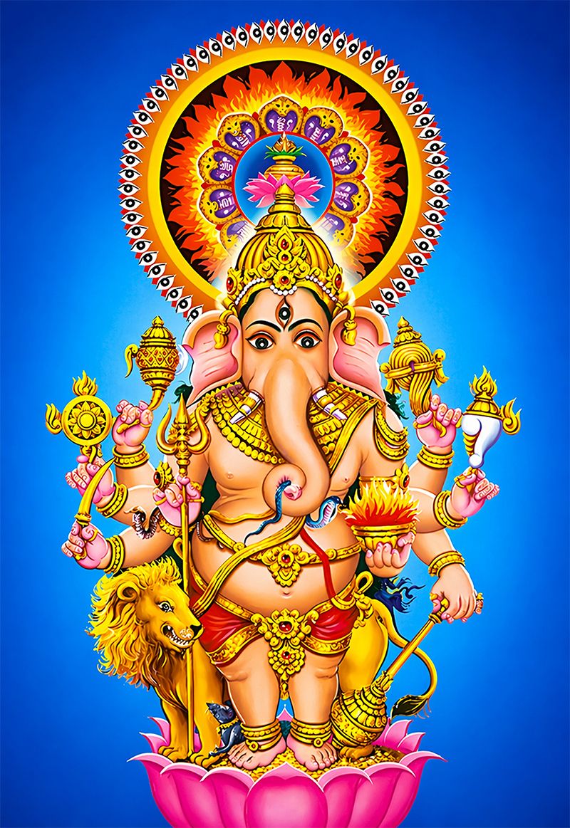 47 cm Kan drishti vinayagar wall sticker - Kan drishti ganapathi wall sticker Self Adhesive Sticker-image-9